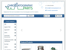 Tablet Screenshot of chromatographyparts.com